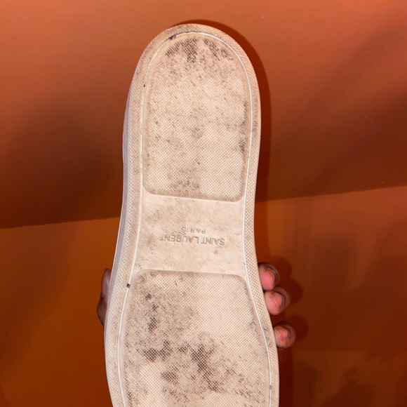 Saint Laurent Leather High-Top Sneaker, Black/Blue - Picture 10 of 10